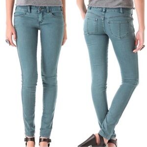 EUC Free People Dusty Green Millennium Jeans